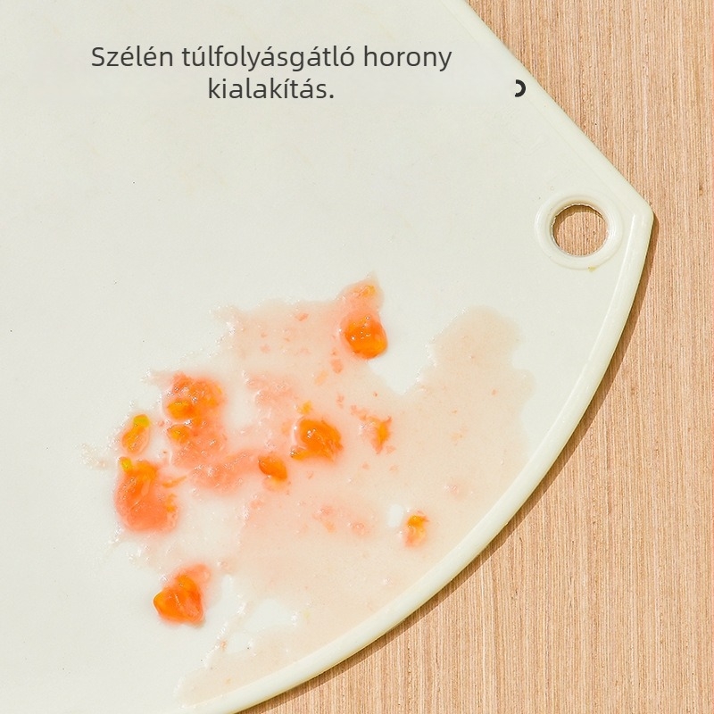 TPU élelmiszer-minőségű szilikon vágódeszka, kétoldalas, késnyom ellenálló, penész elleni védelem, félkör és négyzet alakú
