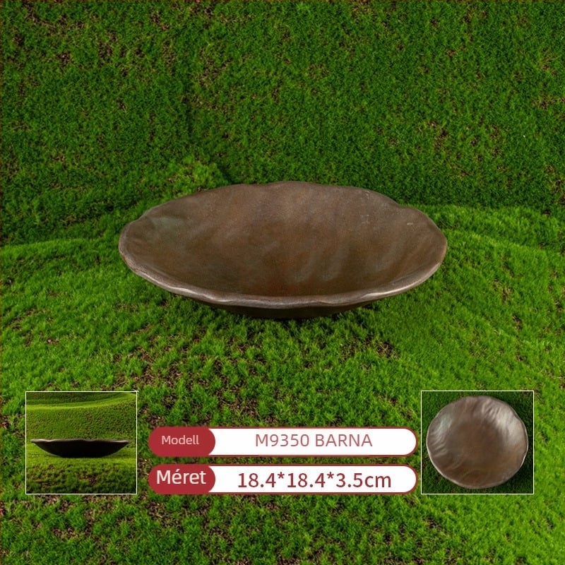 Melamin lapos téglalap alakú tál forró fazékhoz és grillsütéshez — polírozott felület, egyszínű minta, testreszabható