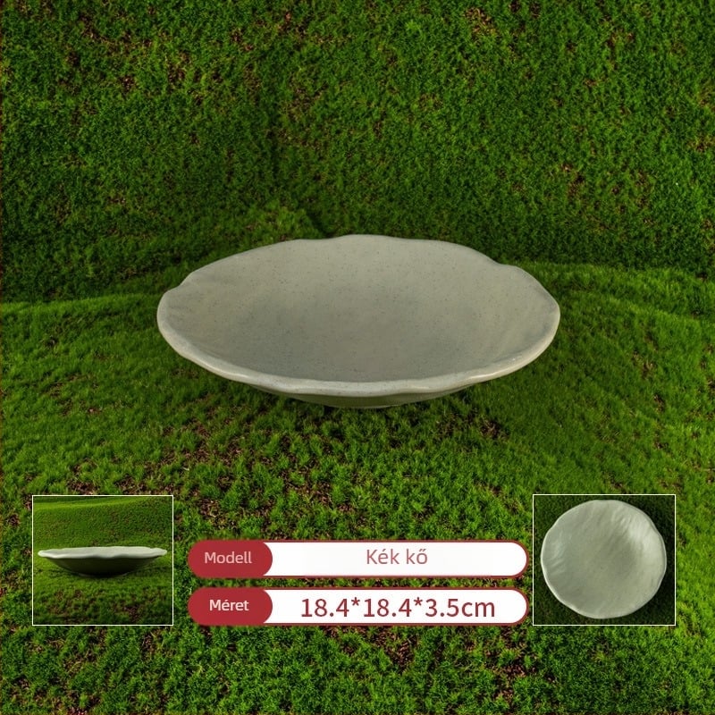 Melamin lapos téglalap alakú tál forró fazékhoz és grillsütéshez — polírozott felület, egyszínű minta, testreszabható