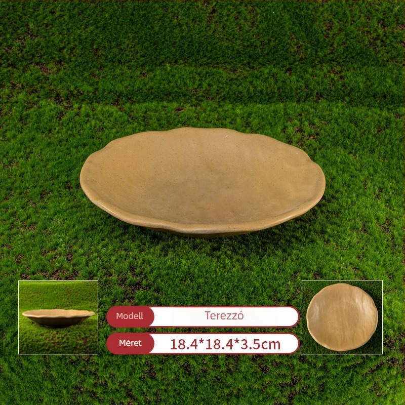 Melamin lapos téglalap alakú tál forró fazékhoz és grillsütéshez — polírozott felület, egyszínű minta, testreszabható