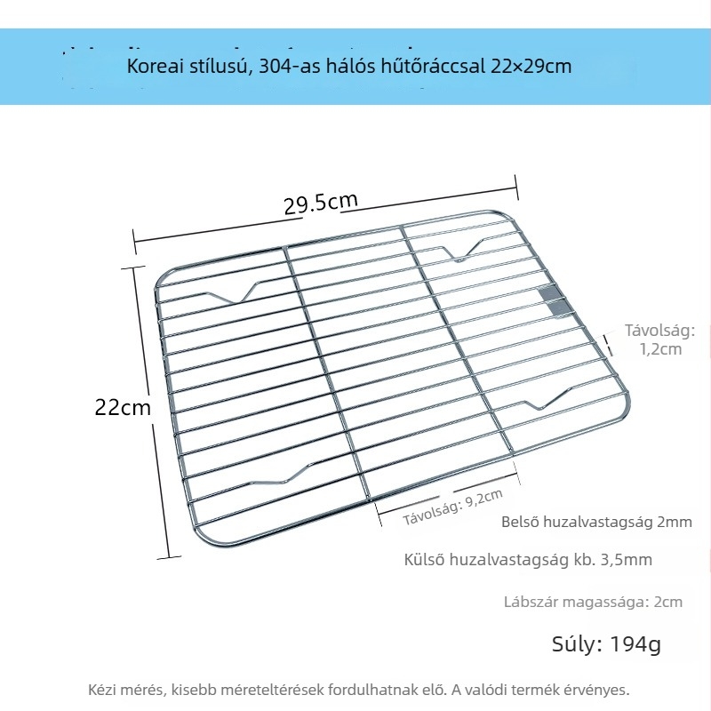 304 rozsdamentes acélból készült lapos tálca, téglalap alakú, szűrőhálós olajkontroll és lefolyás, modern minimalista stílus