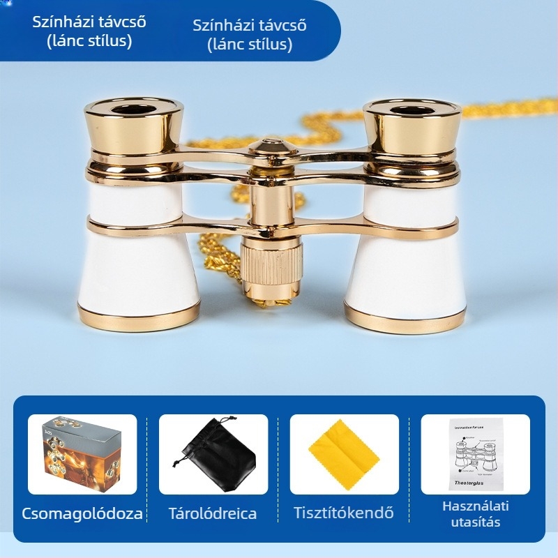 Fém színházi teleszkóp, neutrális márka, nem importált, licenc nélküli magán címke, csillagászati megfigyelés