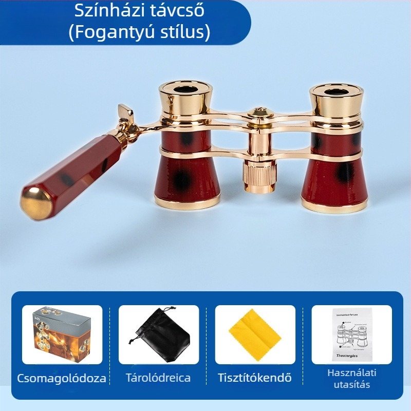 Fém színházi teleszkóp, neutrális márka, nem importált, licenc nélküli magán címke, csillagászati megfigyelés