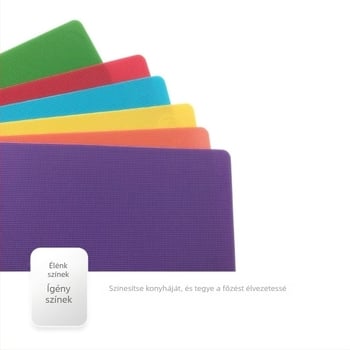 Műanyag vágódeszka antibakteriális és gombaellenes védelemmel, hordozható, kétoldalas