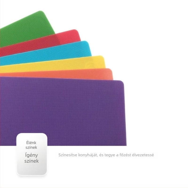 Műanyag vágódeszka antibakteriális és gombaellenes védelemmel, hordozható, kétoldalas