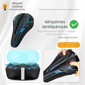 Kerékpárnyereg fedél szilikonos párnával, modell QX155, univerzális kompatibilitás