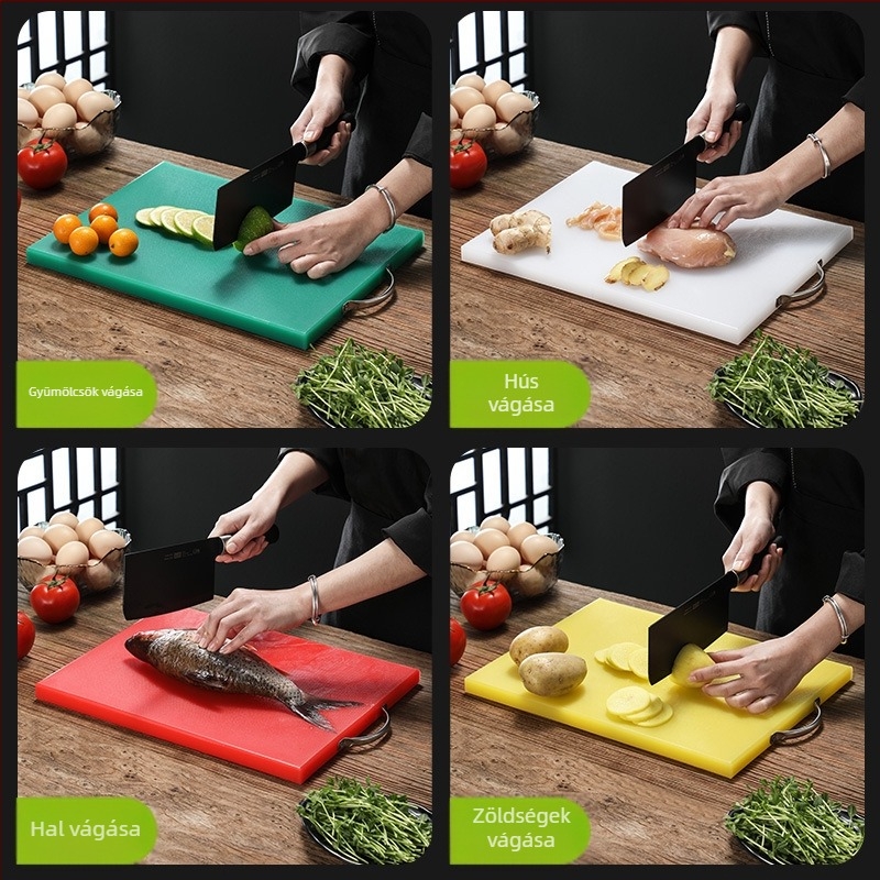 Műanyag vágódeszka – antibakteriális és penészmentes, élelmiszerbiztonsági minőség, otthoni és kereskedelmi használatra