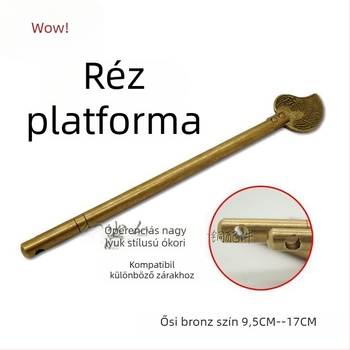 Ajtózár típus A, sárgaréz anyag, polírozott és öregedett felület, Tong Que márka, Új kínai stílus