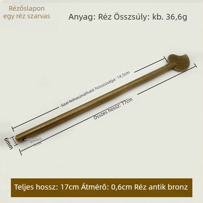 Ajtózár típus A, sárgaréz anyag, polírozott és öregedett felület, Tong Que márka, Új kínai stílus