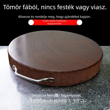 Kerek, faanyagú vágódeszka, kétoldalas, csúszásmentes, penészálló, antiszeptikus (eredet: Guangxi kikötője, Nanning)