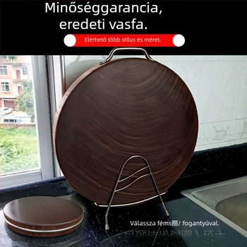 Kerek, faanyagú vágódeszka, kétoldalas, csúszásmentes, penészálló, antiszeptikus (eredet: Guangxi kikötője, Nanning)