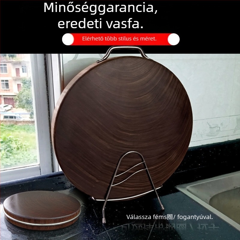 Kerek, faanyagú vágódeszka, kétoldalas, csúszásmentes, penészálló, antiszeptikus (eredet: Guangxi kikötője, Nanning)