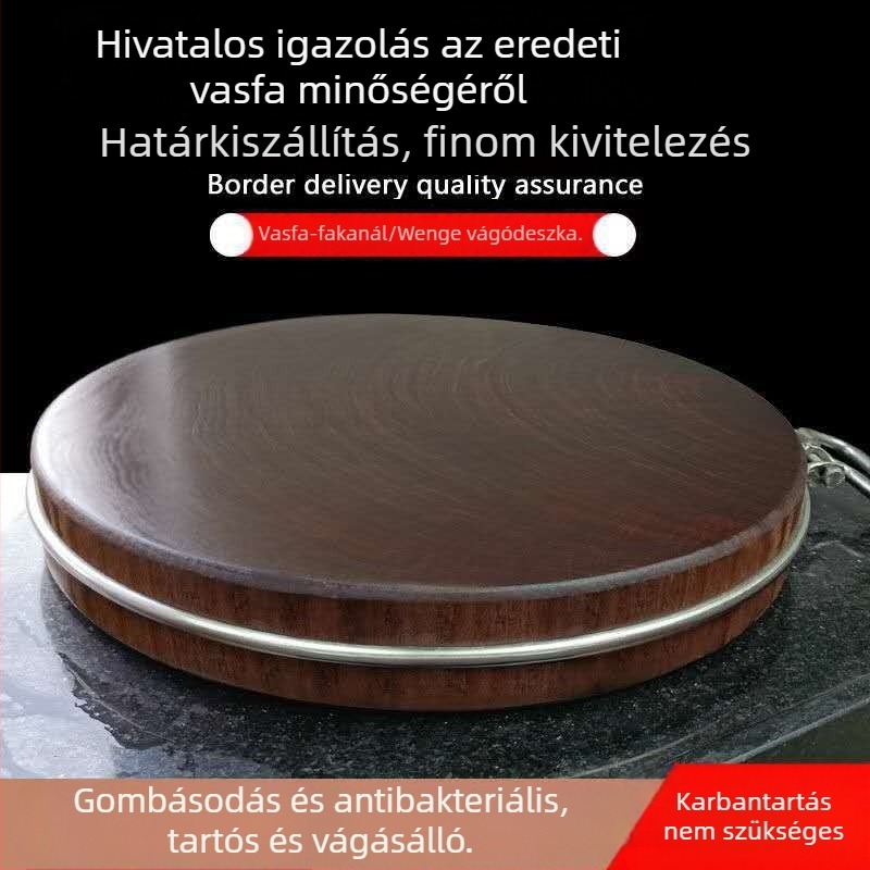 Kerek, faanyagú vágódeszka, kétoldalas, csúszásmentes, penészálló, antiszeptikus (eredet: Guangxi kikötője, Nanning)