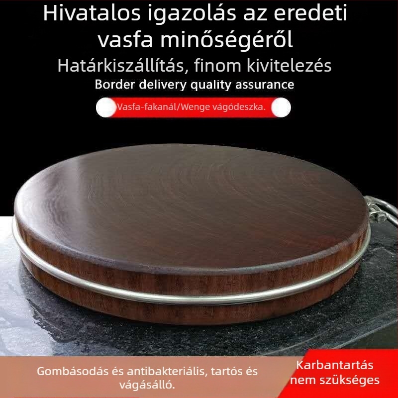 Kerek, faanyagú vágódeszka, kétoldalas, csúszásmentes, penészálló, antiszeptikus (eredet: Guangxi kikötője, Nanning)