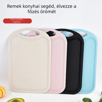 Búzaszalmából készült vágódeszka – élelmiszer-minőségű, kétoldalas, hordozható, háztartási használatra, bébiételek és gyümölcs szeletelésére