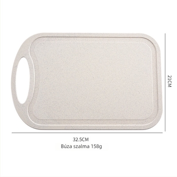 Búzaszalmából készült vágódeszka – élelmiszer-minőségű, kétoldalas, hordozható, háztartási használatra, bébiételek és gyümölcs szeletelésére