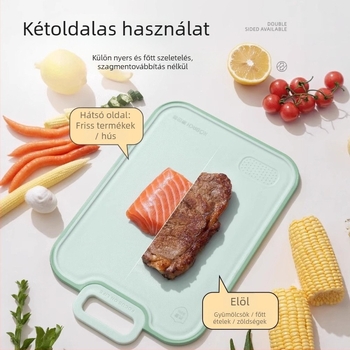 Konbach PP vágódeszka – antibakteriális, penészálló, kétoldalas, csúszásmentes felület, gyümölcsökhöz és bébiételekhez (PP, Konbach)