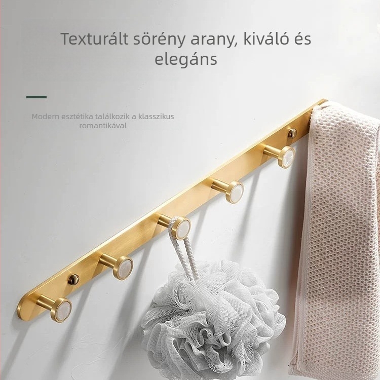 Fürdőszobai kampó alumíniumötvözetből, ragasztós, falra szerelhető fúrás nélkül, kagyló alakú, könnyed luxus stílus, súly 1 kg