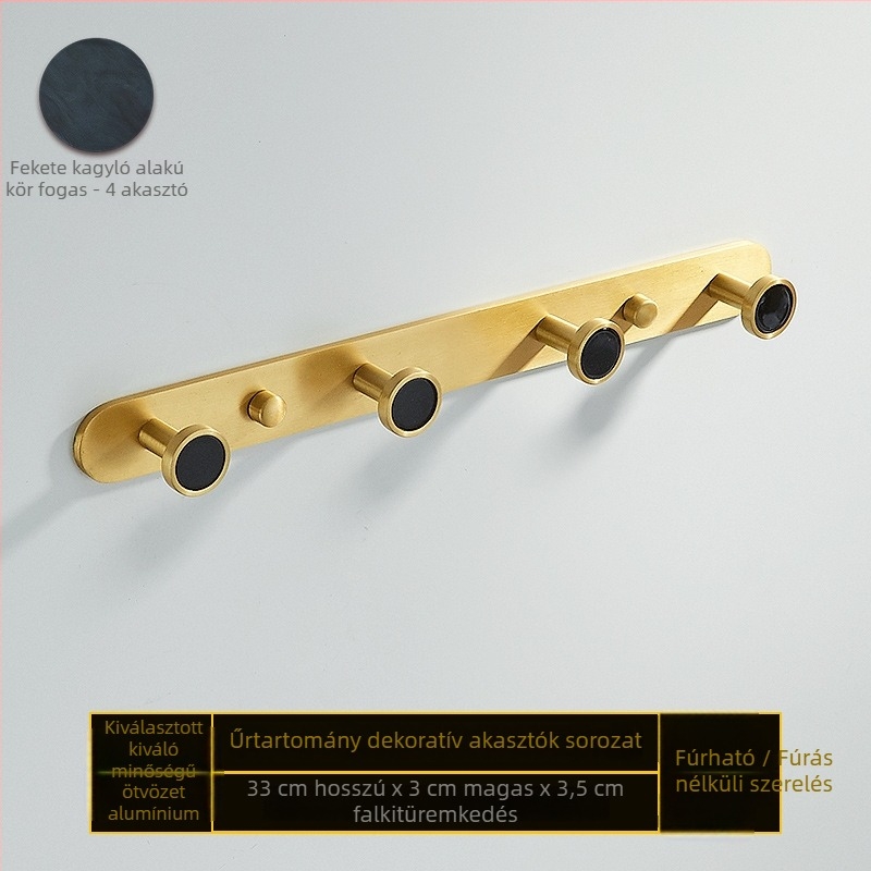 Fürdőszobai kampó alumíniumötvözetből, ragasztós, falra szerelhető fúrás nélkül, kagyló alakú, könnyed luxus stílus, súly 1 kg