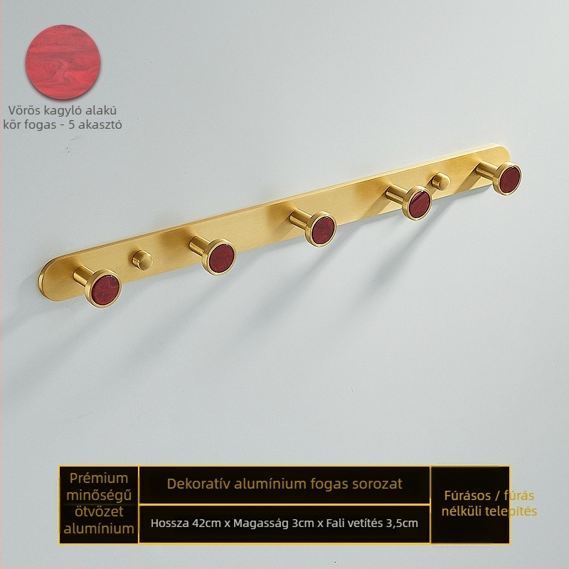 Fürdőszobai kampó alumíniumötvözetből, ragasztós, falra szerelhető fúrás nélkül, kagyló alakú, könnyed luxus stílus, súly 1 kg