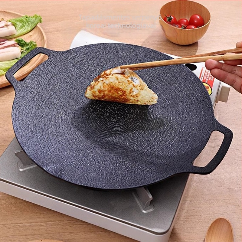 Maifan kő kültéri grilllap - kerek, hordozható, többfunkciós, indukciós tűzhely-kompatibilis