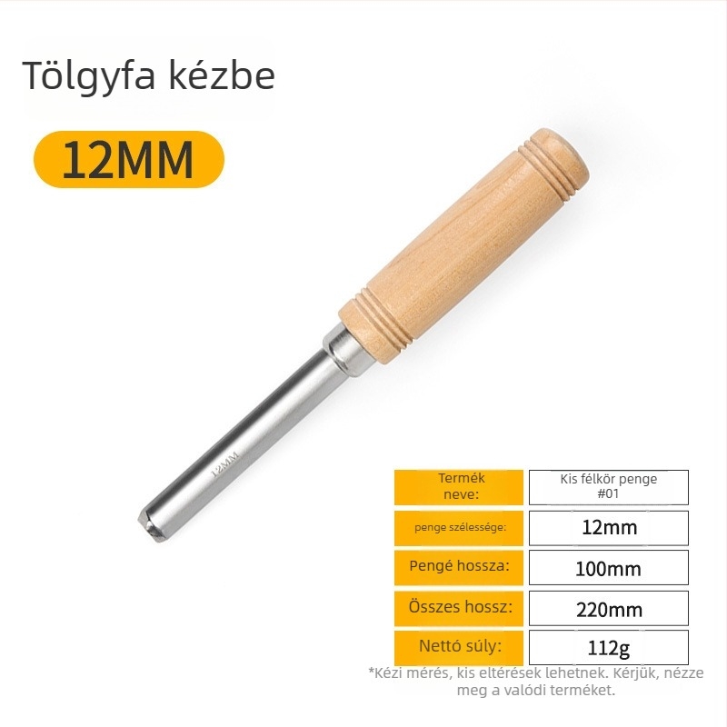 Fafaragó eszközök készlet manganacél pengékkel és bükkfa nyéllel – lapos és félköríves vésők