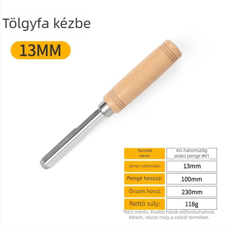 Fafaragó eszközök készlet manganacél pengékkel és bükkfa nyéllel – lapos és félköríves vésők