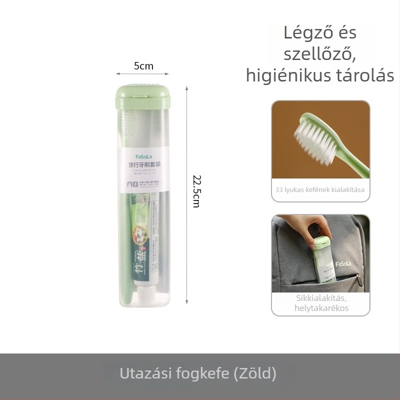 Fogkefetartó – Utazási toalett szett, hordozható, Anyag PP/PBT, Logó nyomtatás, Testreszabás, Csomagolás 144 darab
