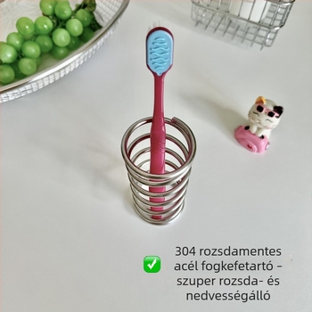 304 rozsdamentes acél fogkefetartó, egyszerű tároló állvány kozmetikai ecsetekhez