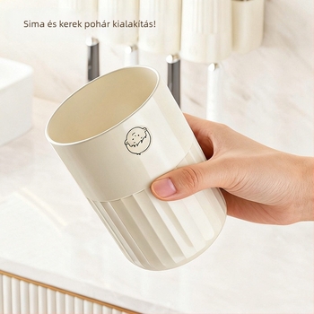 Fogkefetartó, falra szerelhető, fúrás nélkül, 2–4 rekesz, PP anyag
