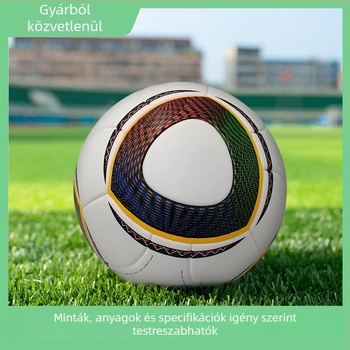 Futball-labda No.5 – PU bőr, ragasztott varrás, edzésekhez és szabadtéri versenyekhez, általános- és középiskolások számára, testreszabható