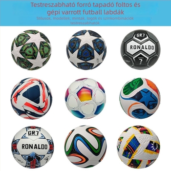 Futball-labda No.5 – PU bőr, ragasztott varrás, edzésekhez és szabadtéri versenyekhez, általános- és középiskolások számára, testreszabható