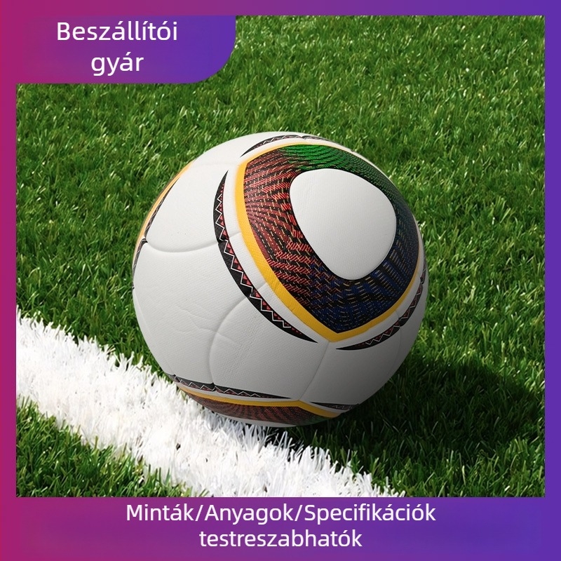 Futball-labda No.5 – PU bőr, ragasztott varrás, edzésekhez és szabadtéri versenyekhez, általános- és középiskolások számára, testreszabható