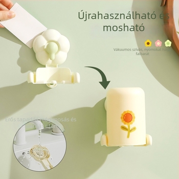 Suction Cup fogkefetartó készlet a fürdőszobába, ABS anyagból, fúrás nélkül, szájöblítő pohárral, 90 darabos csomag