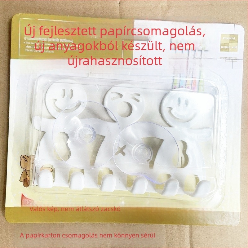Fogkefetartó szívócsészével, fúrás nélkül, PP+PVC anyag, 160 darabos csomag, 40 g