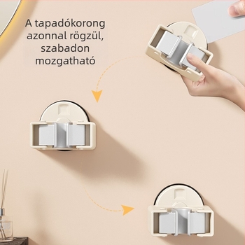 Elektromos fogkefetartó szívókorongos falra szerelhető, fúrás nélkül, pároknak