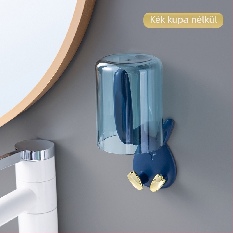 Falra szerelhető fogkefetartó, fúrás nélküli, ABS+PS, 120 darabos csomag