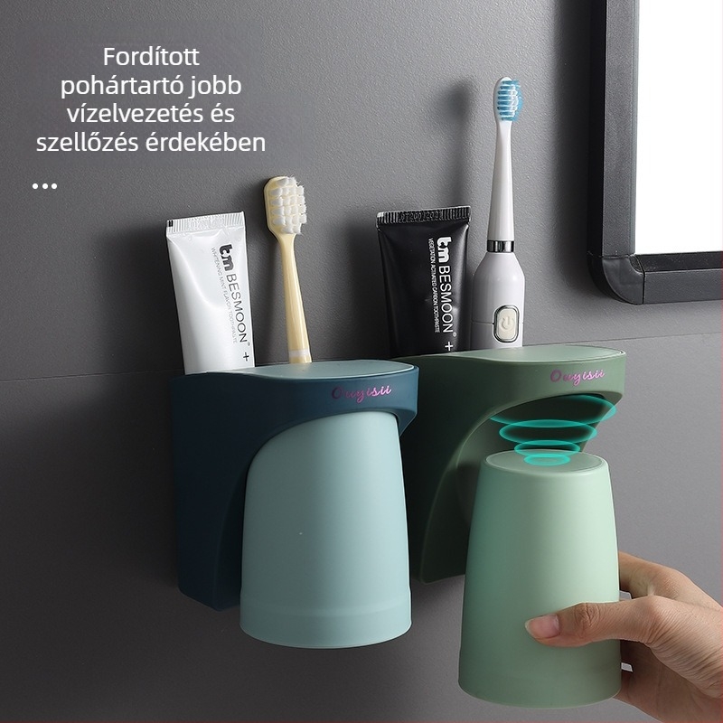 Fali fogkefetartó, műanyagból, fúrás nélkül