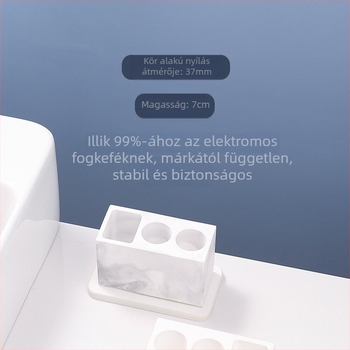 Fogkefetartó diatómiszapos anyagból, többféle rögzítési lehetőség, nyomtatott logó, testreszabás és magáncímke elérhető