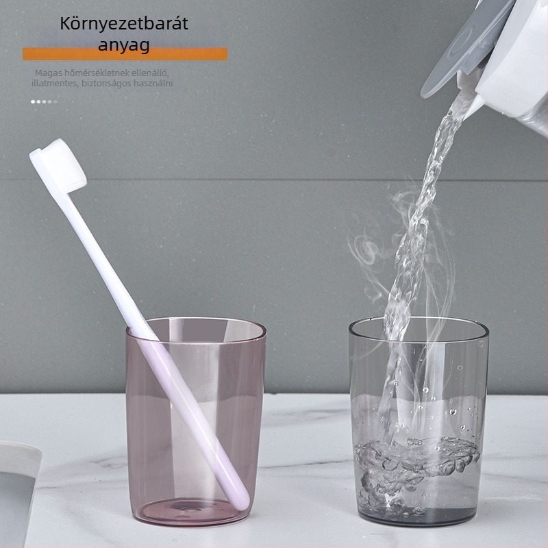 Fogkefetartó tároló fogkrémnyomó funkcióval, fúrás nélkül, műanyag, Anoxin