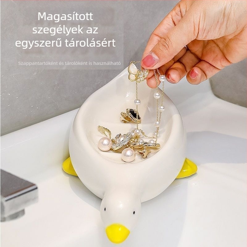 Plasztikus szappantál hattyú alakú csöpögtetővel, 300 darabos készlet, modell 54645646