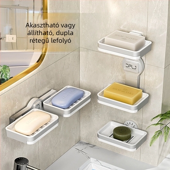 Szívókorongos szappanadagoló – furat nélküli felszerelés, levehető és tisztítható, csúszásmentes, műanyag; Márka Oriental Bright Clean; Csomagolás: 100 db