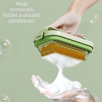 Többfunkciós szappantartó habosító hálóval mosáshoz, lefolyóhálóval, kefét nem igényel, háztartási használatra