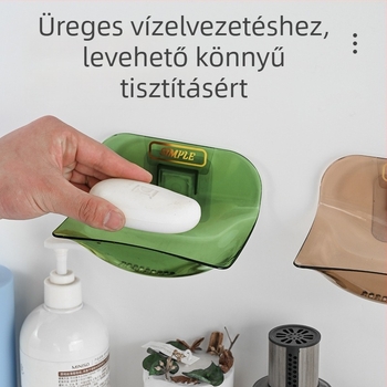 ABS műanyagból készült szappantartó, falra szerelhető vákuumos csatlakozással, fúrás nélkül, fürdőszobai lefolyóval