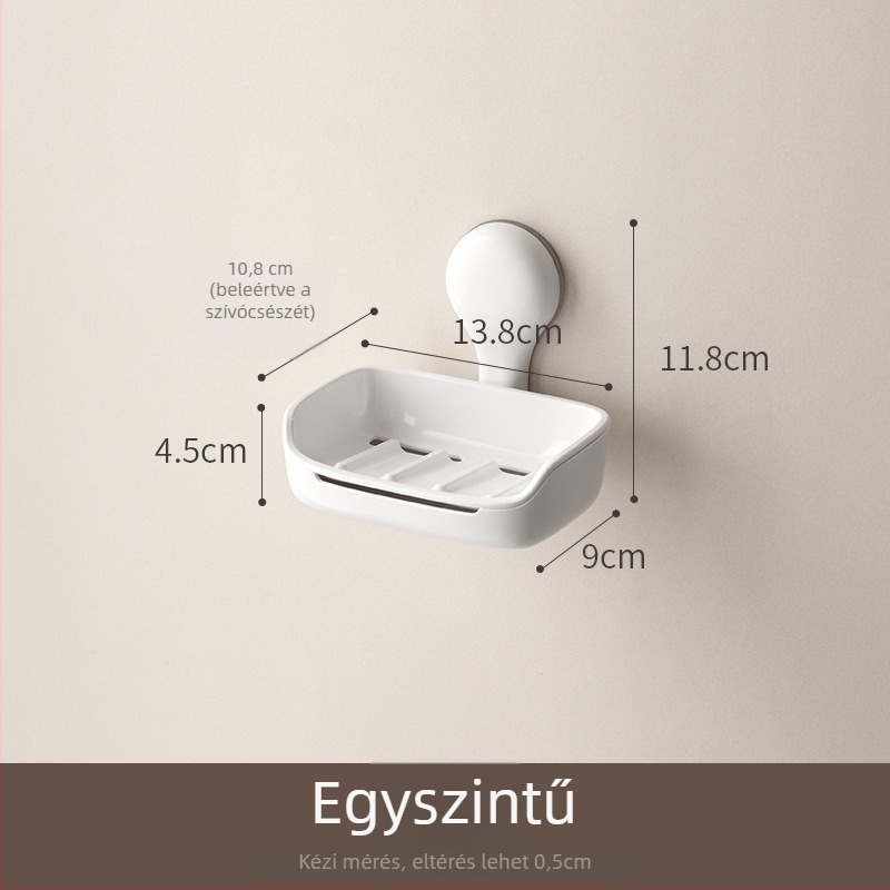 Lazy Corner ABS falra szerelhető szappantartó szívó csapákkal, fúrás nélkül, drenázs, 72 darab