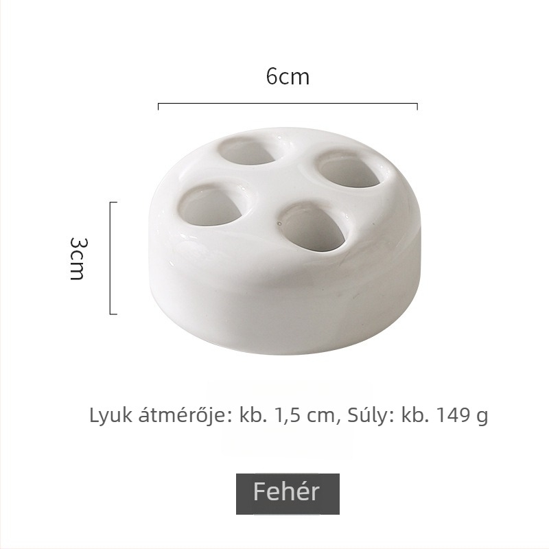 Kerámiából készült fogkefetartó, fúrás nélküli rögzítés, tárolás, skandináv stílus