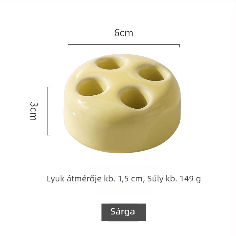Kerámiából készült fogkefetartó, fúrás nélküli rögzítés, tárolás, skandináv stílus