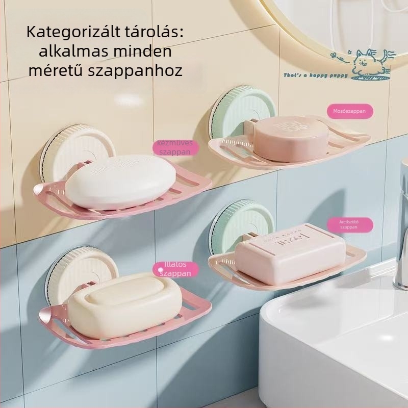 Fürdőszobai szappantartó szívófejjel, fúrás nélkül | ABS anyag | 200 darab/csomag | Testreszabható