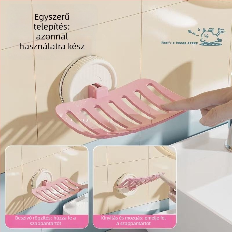 Fürdőszobai szappantartó szívófejjel, fúrás nélkül | ABS anyag | 200 darab/csomag | Testreszabható