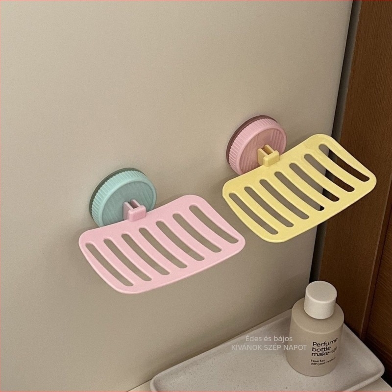 Fürdőszobai szappantartó, műanyag, dopamin-stílus, fúrás nélküli, fedél nélkül